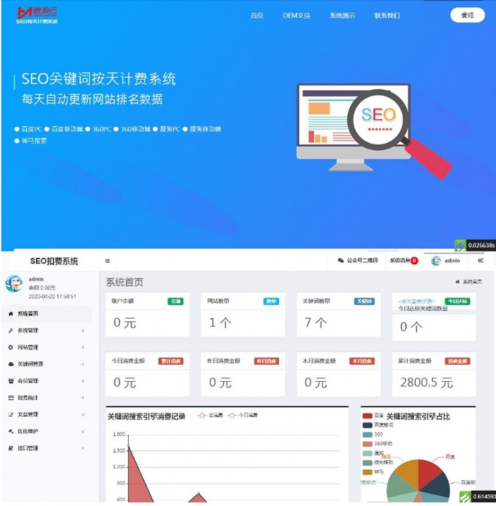 SEO按天扣费系统网站源码-源码宝