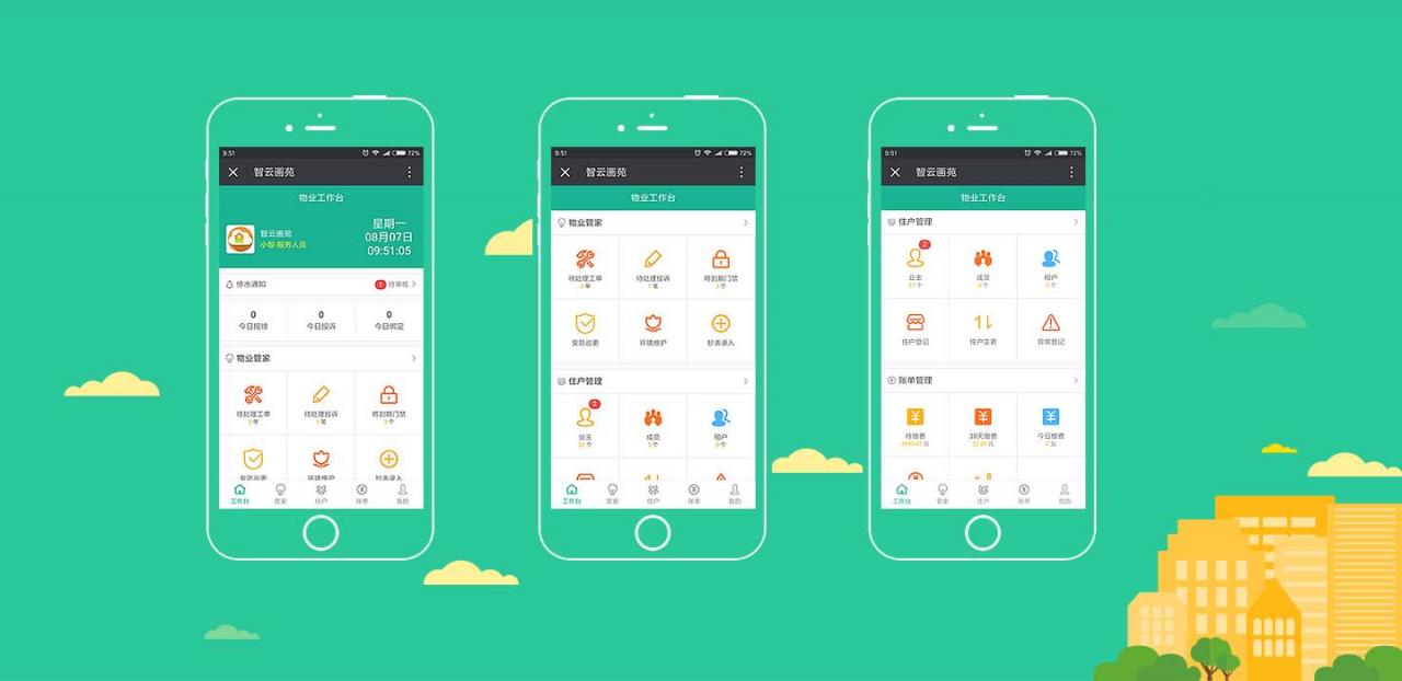 智云物业4.20+前端，物业小程序源码+前端+公众号-源码宝